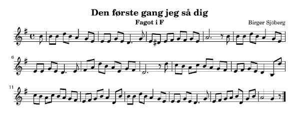 Melodi i F-notation